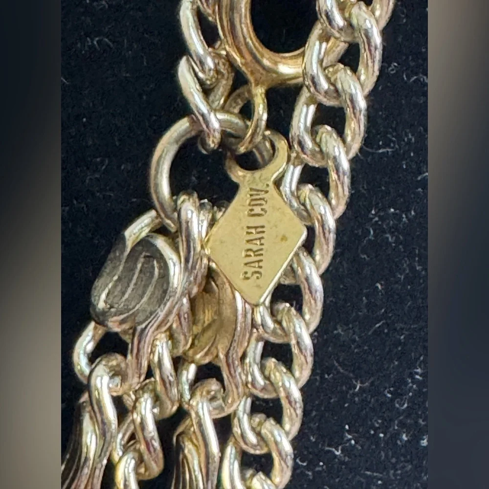 Sarah Coventry Multi-Gold Chain Necklace and Bracelet Set